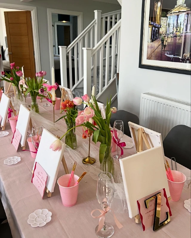 Bridal Sip and Paint Station