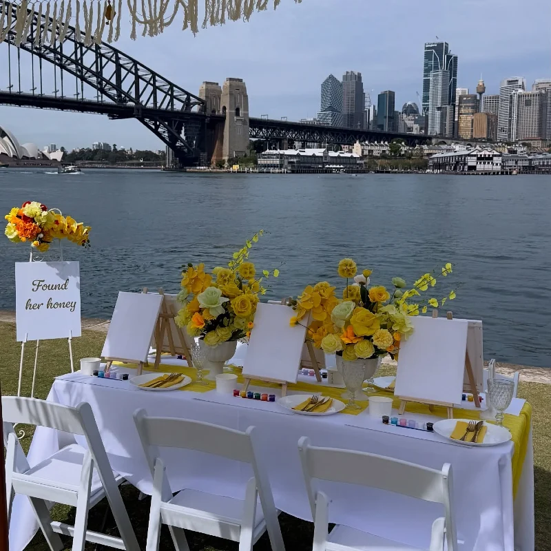 Waterfront Skyline Painting