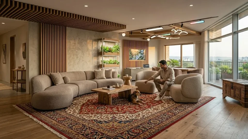 Statement Rugs as Anchors