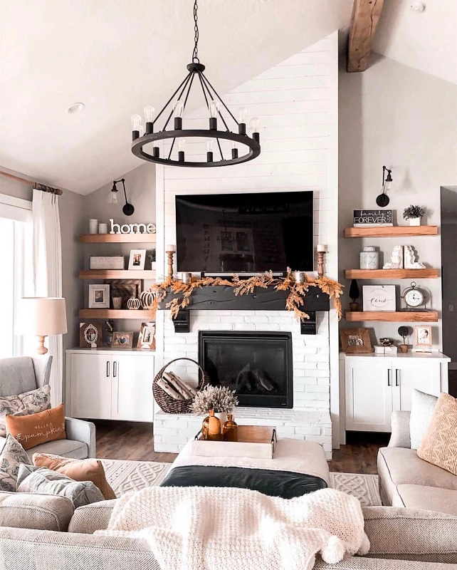 Black Floating Mantel
