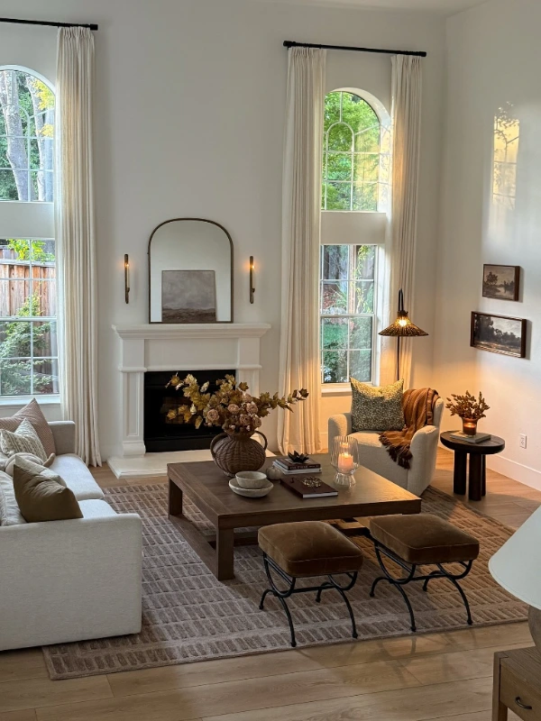 High Ceilings and Arched Windows