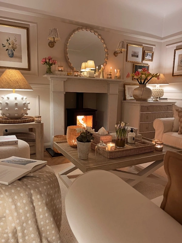 Classic Mantel and Beaded Mirrors