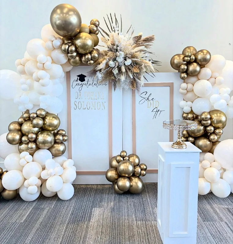 Boho Gold Balloon Wall