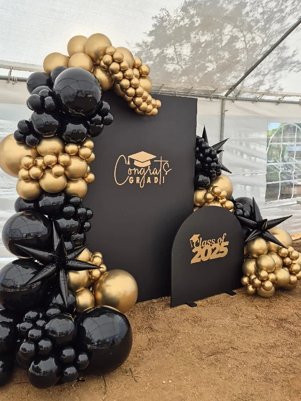 Matte Black and Gold Installation