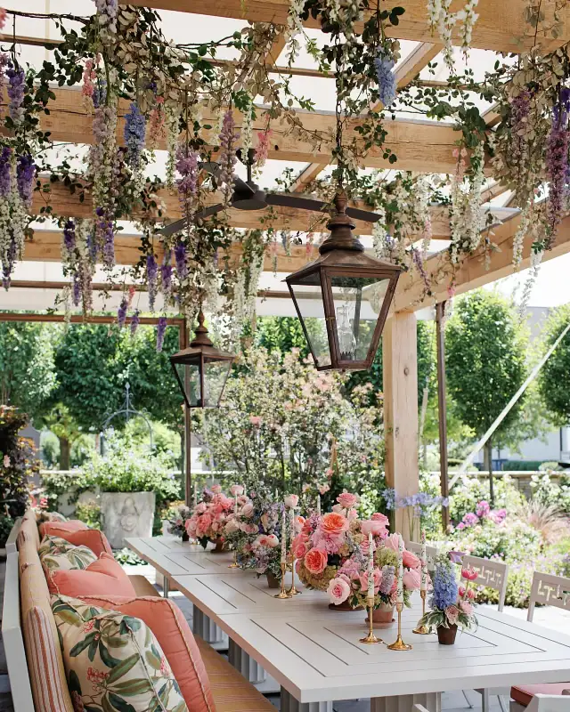 Rustic Pergola Floral Arrangement