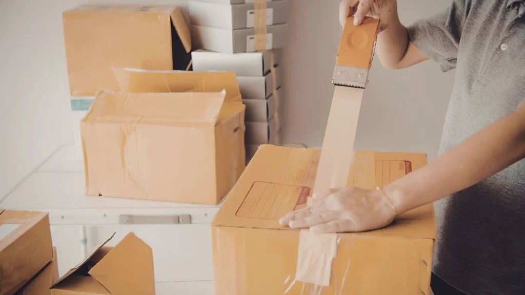 sealed piece of cardboard