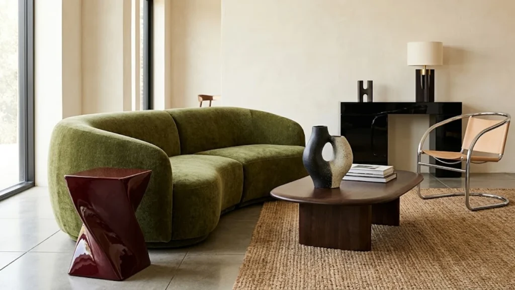 Sculptural Furniture and Lacquered Elements