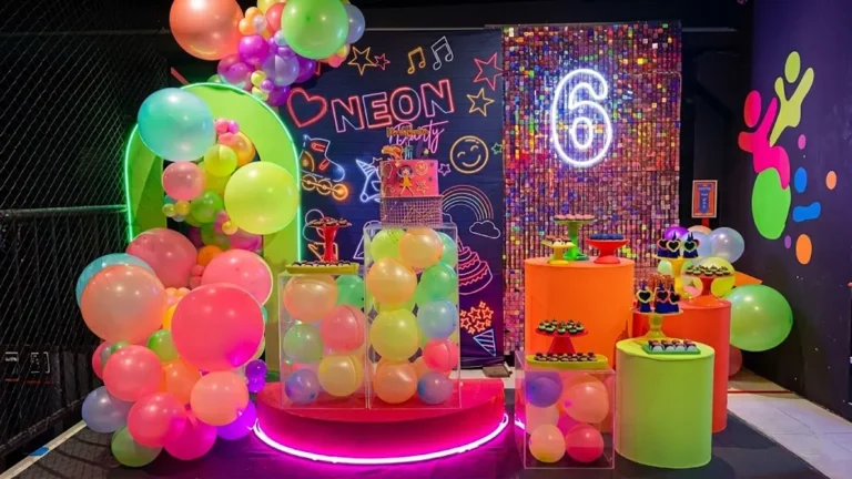 19 Neon Party Decor Ideas That Turn Any Room into an 80s Dance Floor