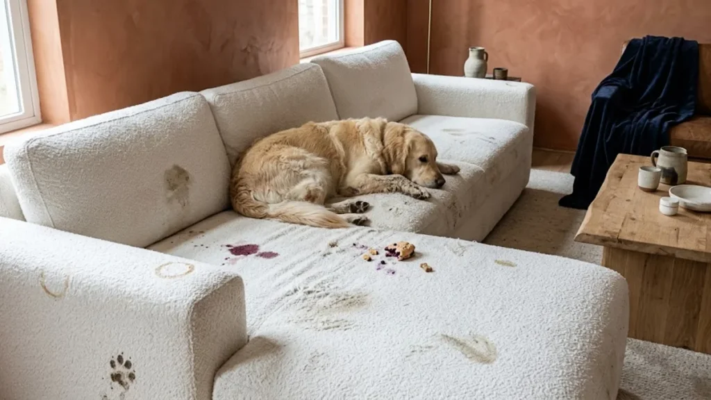 White Boucle Furniture
