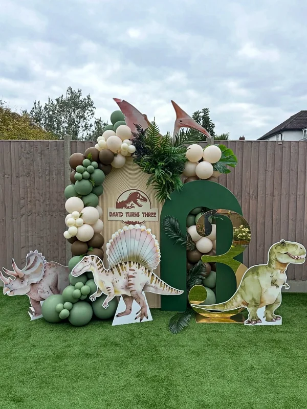 Prehistoric Balloon Arch Backdrop