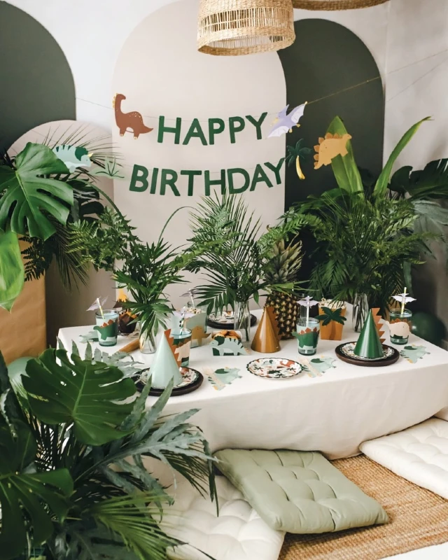 Earthy Boho Low Picnic Table Setup
