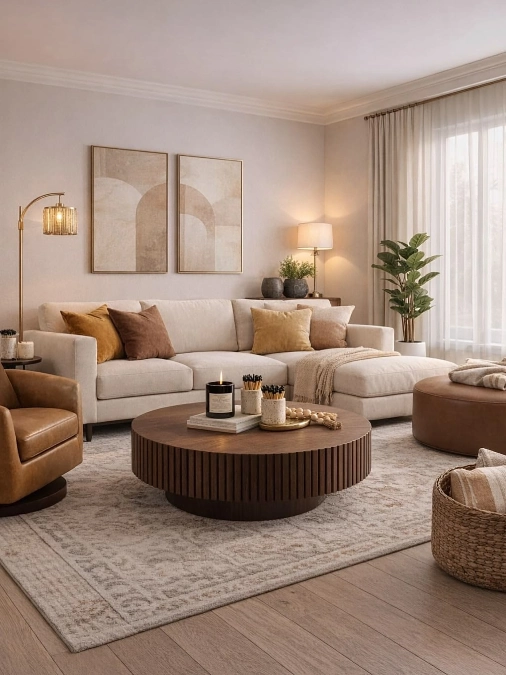 Fluted Round Coffee Table