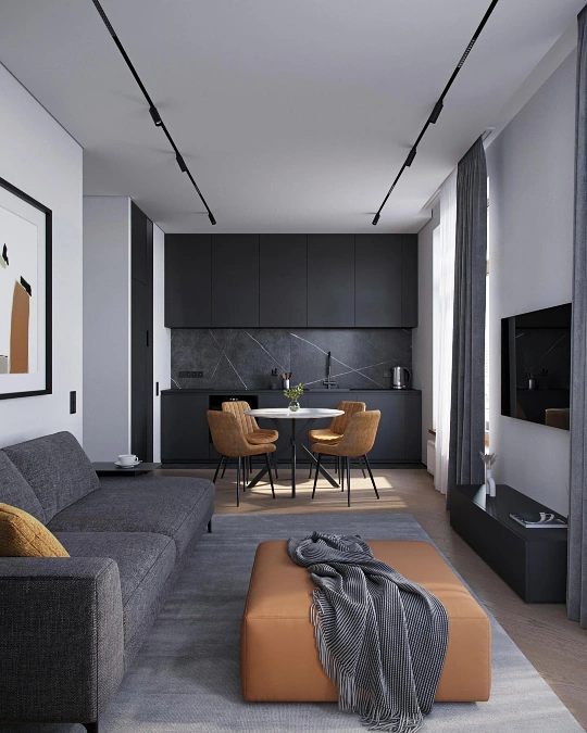 Incorporate Sleek Black Track Lighting