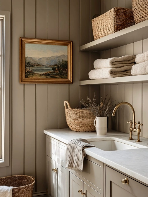 Earthy Tones and Woven Baskets