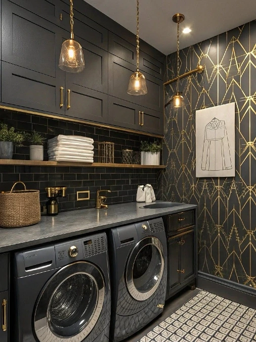 Dark Elegance and Metallic Accents