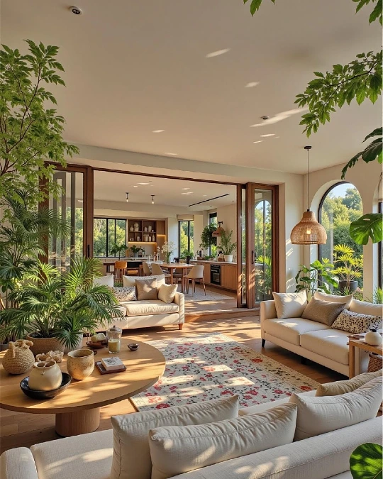 Indoor-Outdoor Integration and Organic Textures