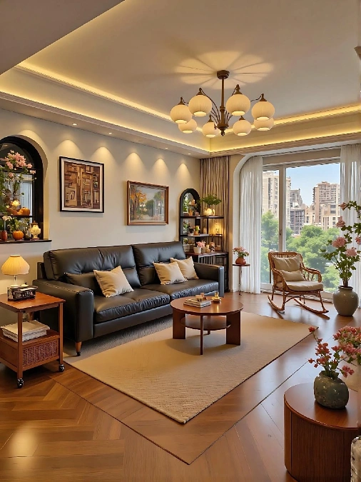 Targeted Art Lighting and Distinct Seating Textures