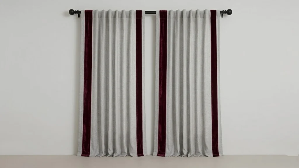 Use Iron On Velvet Trim on Curtains