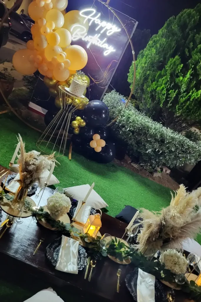 Black and Gold Night Picnic