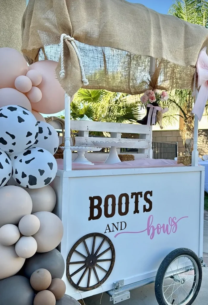 Boots and Bows Dessert Cart