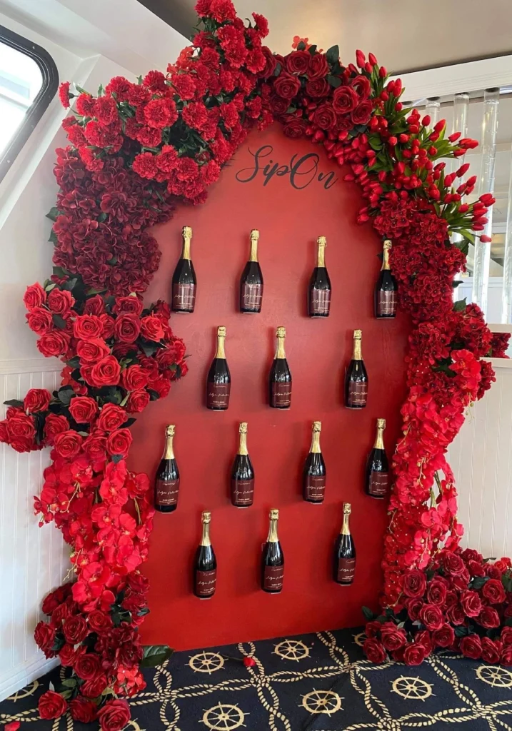 Champagne Bottle Display Wall