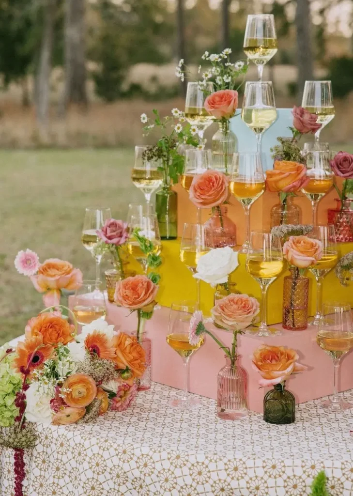 Champagne Glass Display