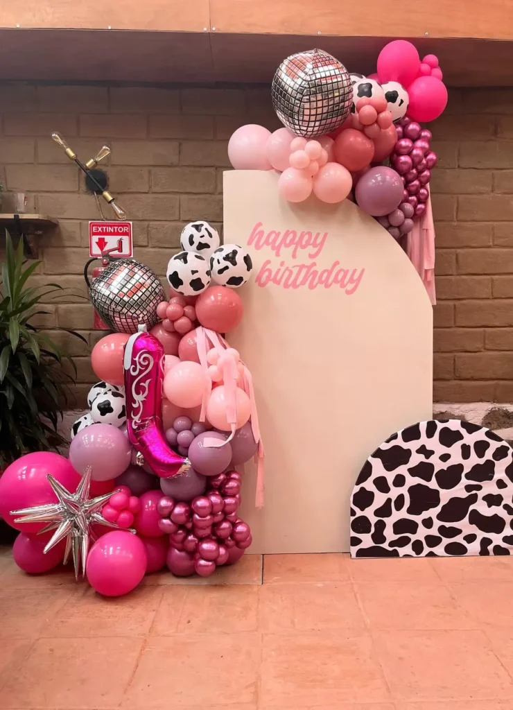 Cowgirl Birthday Arch Backdrop