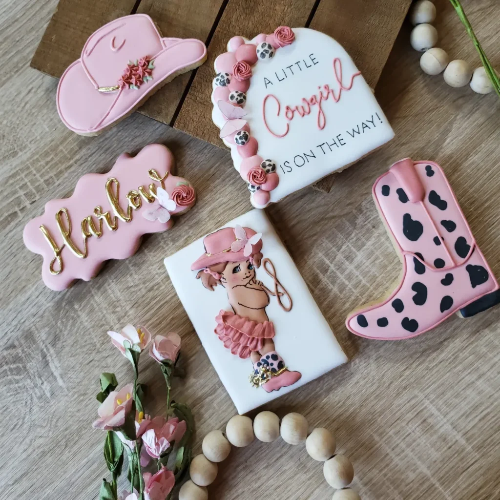Custom Cowgirl Theme Sugar Cookies