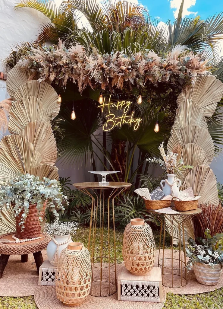 Dried Palm Leaf Arch