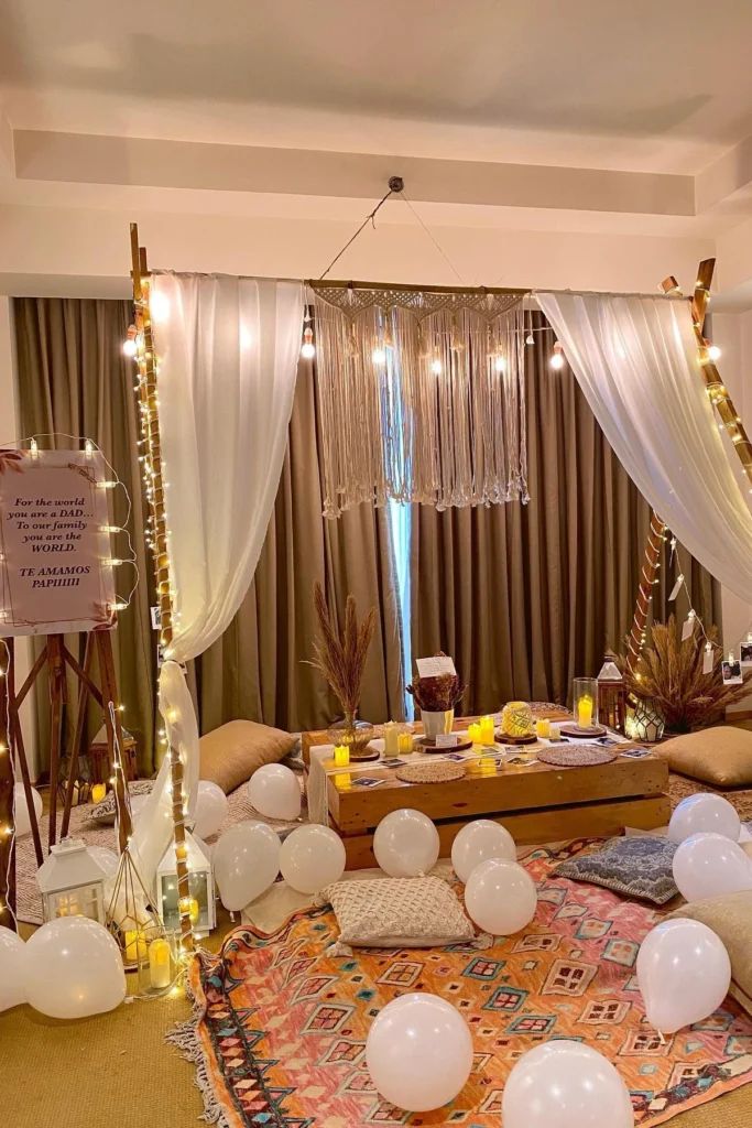Indoor Boho Picnic