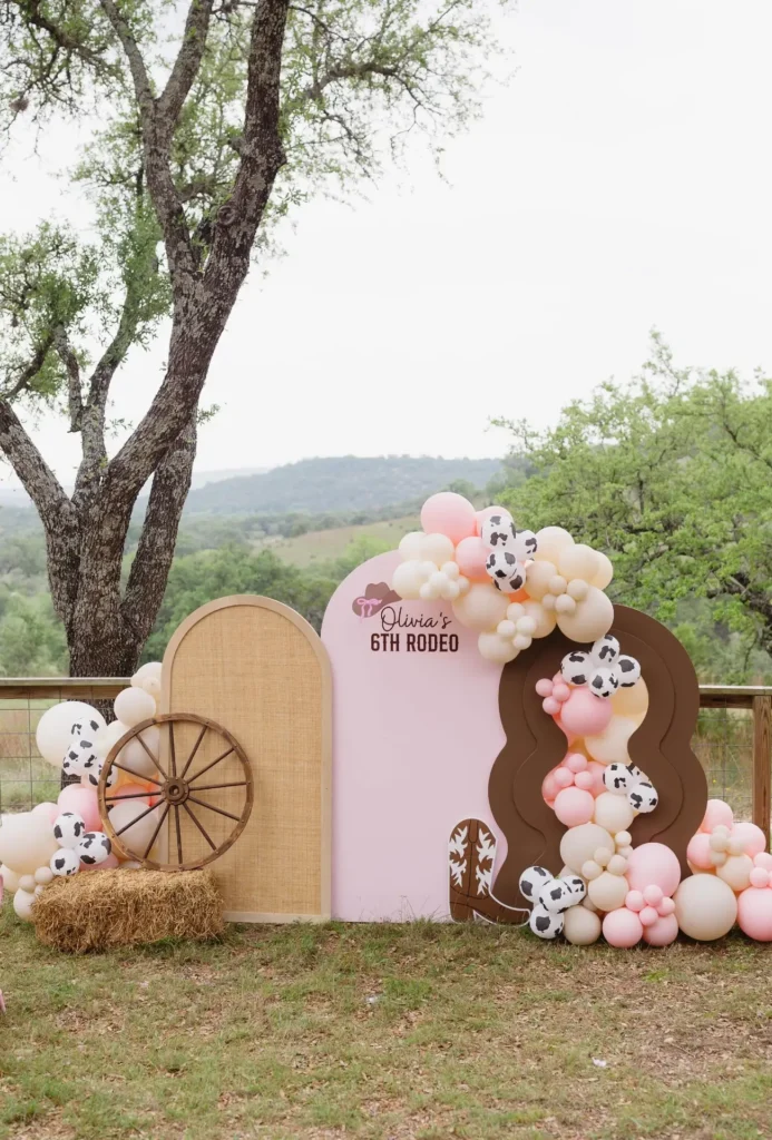 Outdoor Rodeo Birthday Backdrop