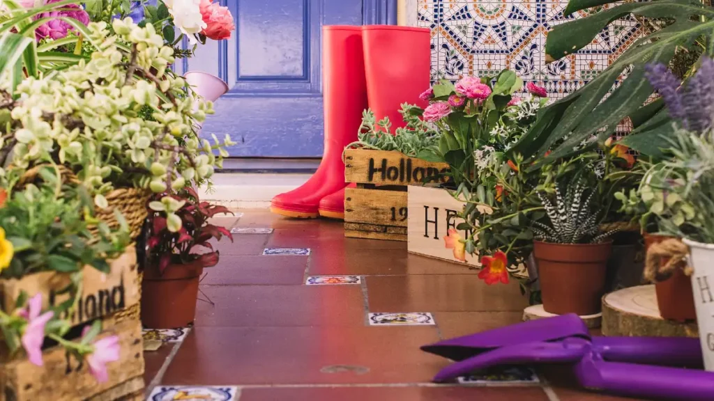Framing the Entry with Symmetrical Planters