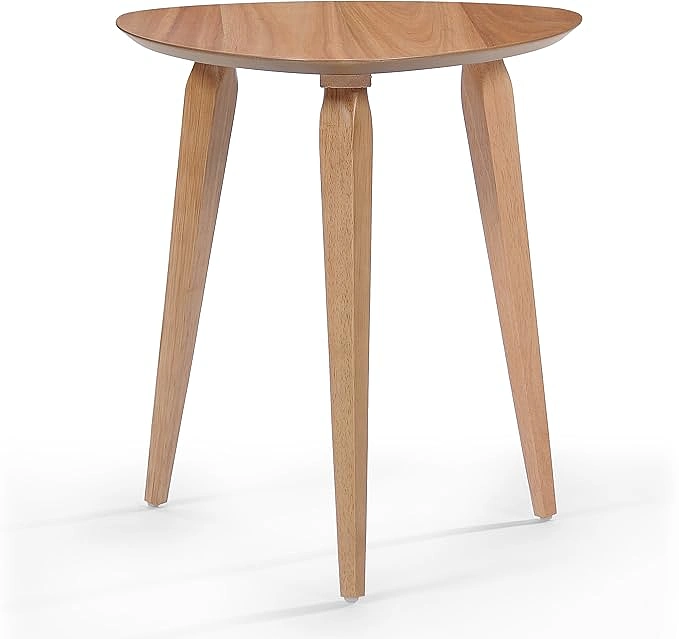 Fluted Wood Accent Table