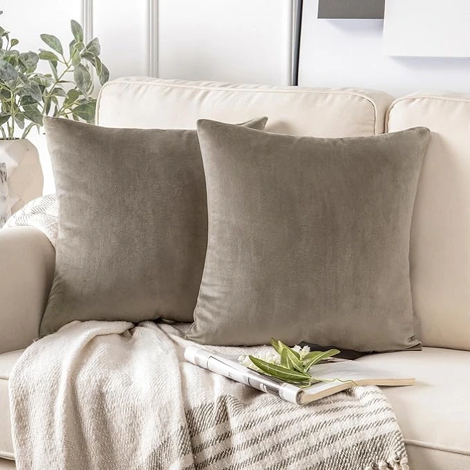 Velvet Throw Pillows and Geometric Covers