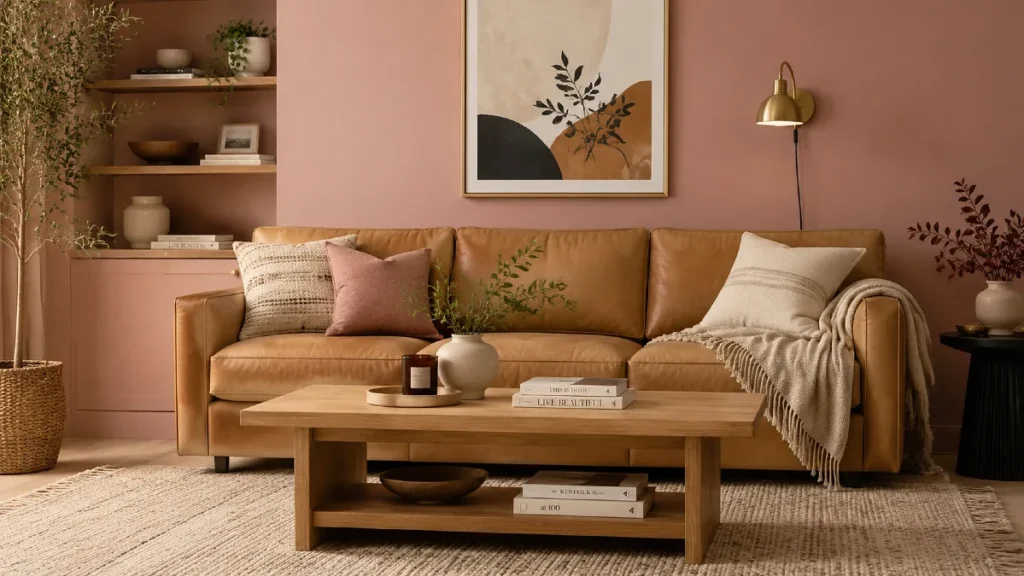 Best Living Room Furniture to Pair with Pink Walls