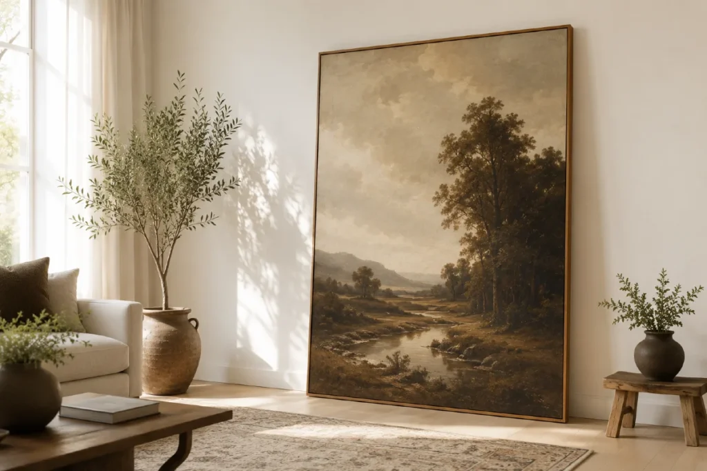 Layering Oversized Thrifted Frame Art