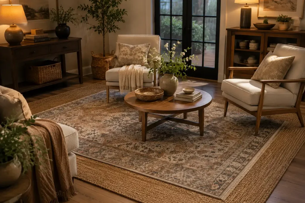 Try the Cheap Rug Layering Trick in the Room That Feels Bare First