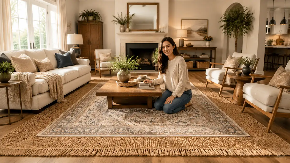 The Cheap Rug Layering Trick Designers Use to Make Any Floor Look High End