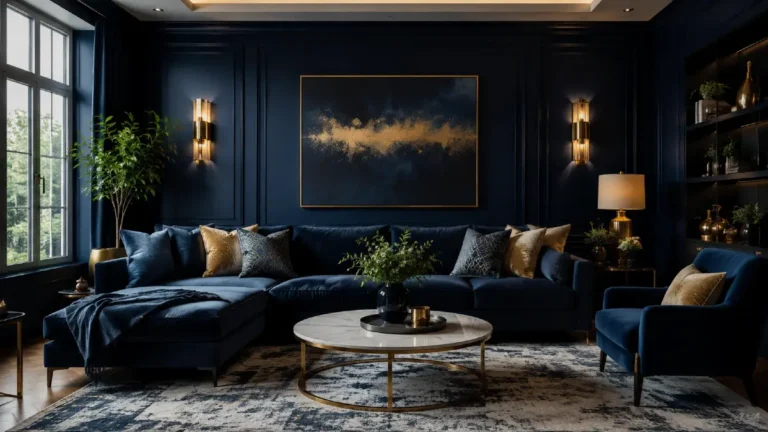 18 Navy Blue Living Rooms Feel Bold, Rich and Inviting