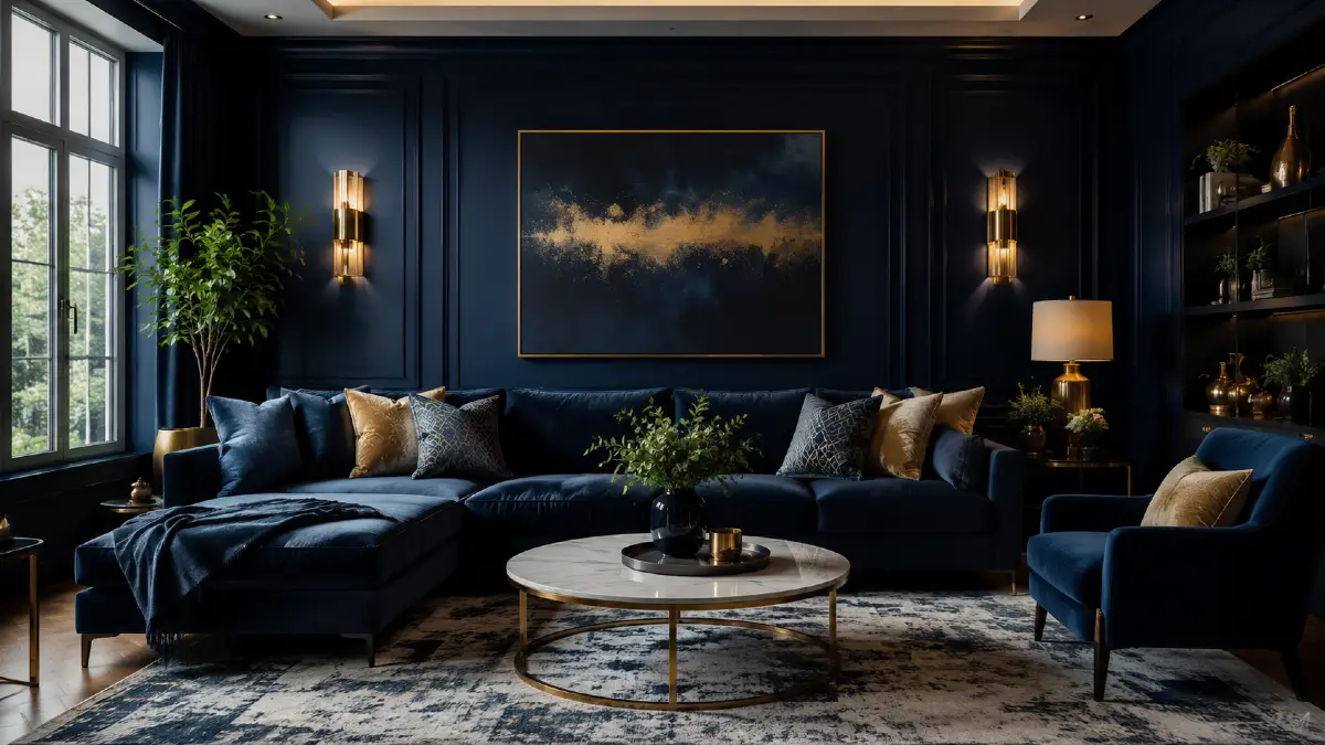 18 Navy Blue Living Rooms Feel Bold, Rich and Inviting