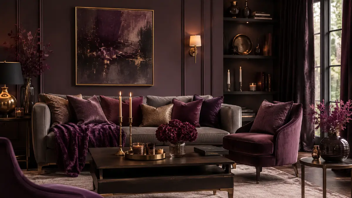 19 Plum Home Touches Create Rich Moody Interiors