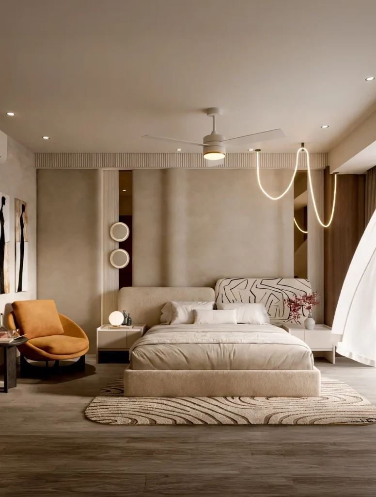 Asymmetrical Art Headboard