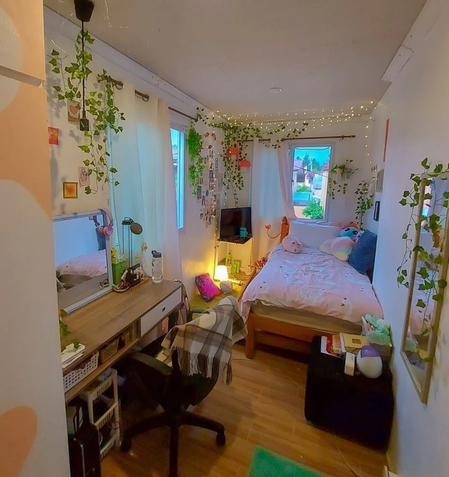 Bright Lights and Pink Bedding