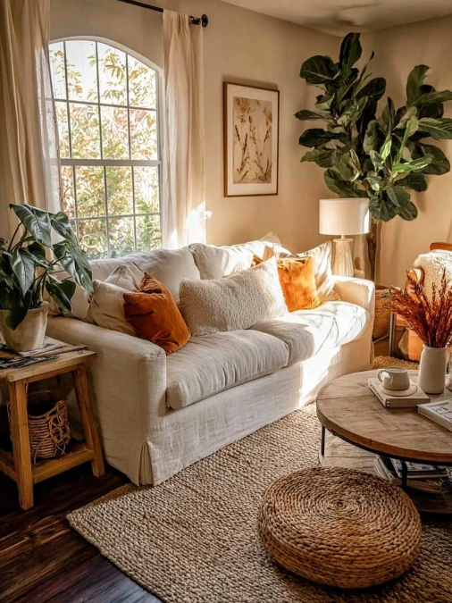 Bright Sunrooms And Rust Velvet Accents