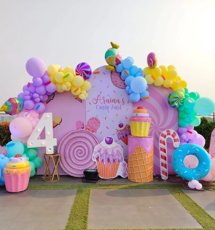 Candy Land Outdoor Birthday Setup