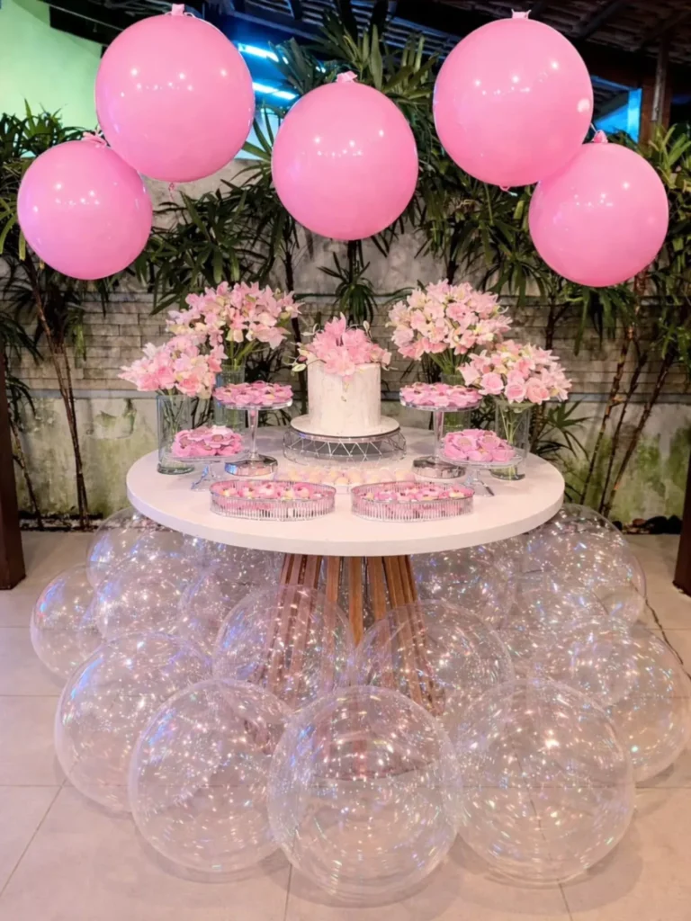 Clear Bubble Balloon Table Skirt