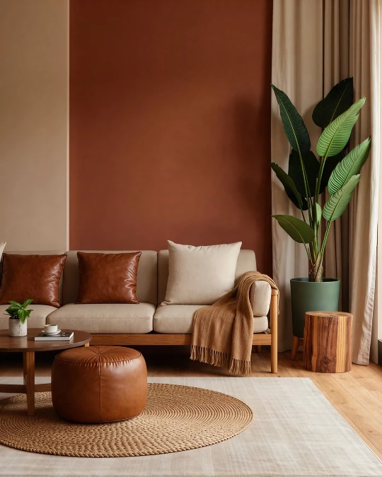 Color Blocking With Terracotta And Sand