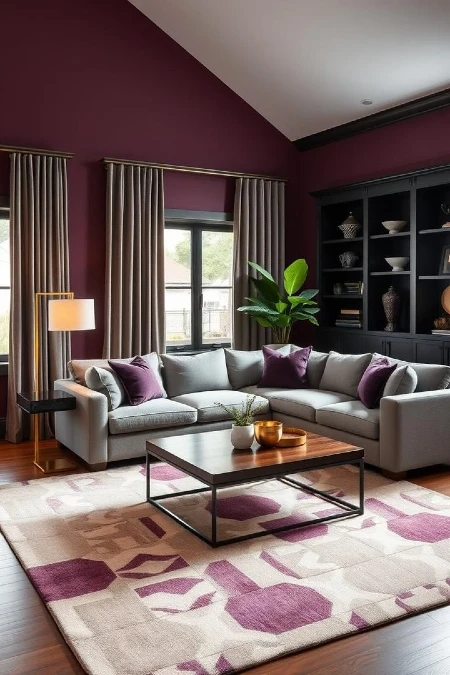 Cozying Up High Vaulted Ceilings With Saturated Shades