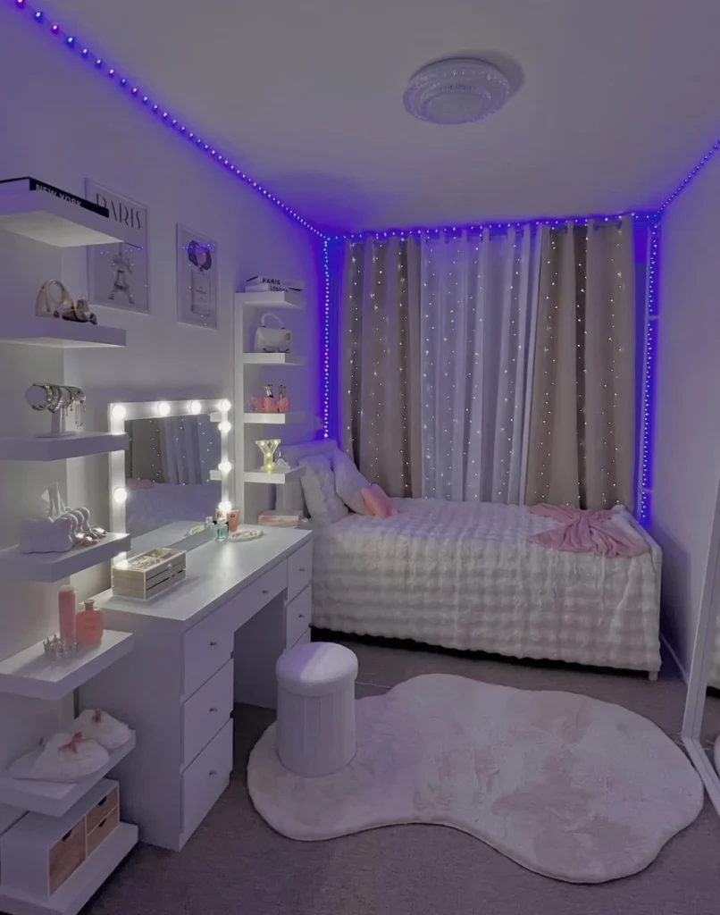 Crisp White Monochromatic Vanity Setup
