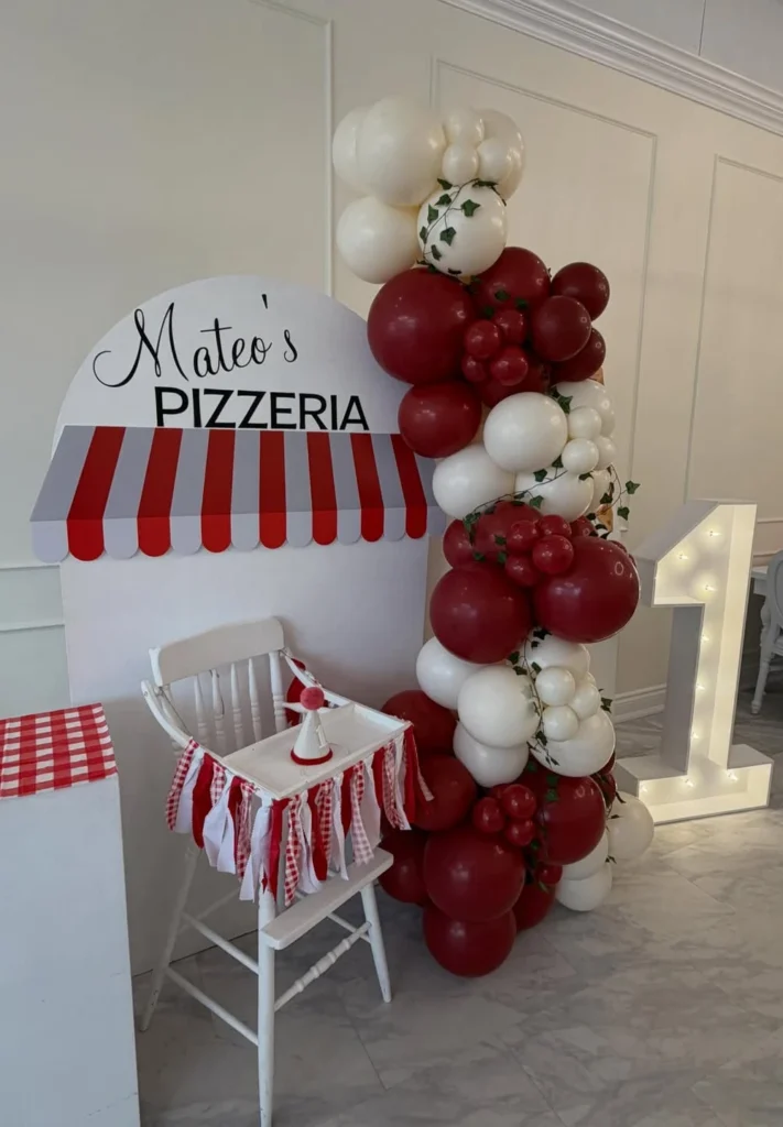 First Birthday Pizzeria Backdrop